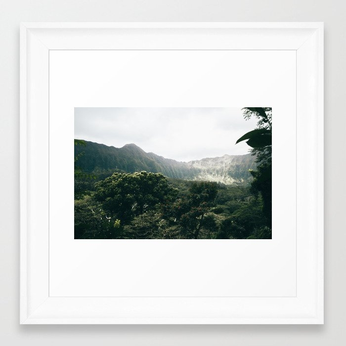 Oahu Framed Art Print by Hannah Kemp - Scoop White - X-Small 10" x 10"-12x12 - Image 0