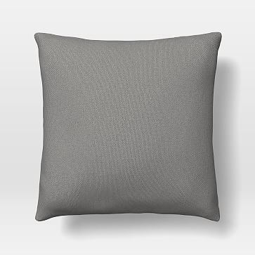 18"x 18" Pillow, N/A, Performance Washed Canvas, Storm Gray, N/A - Image 0