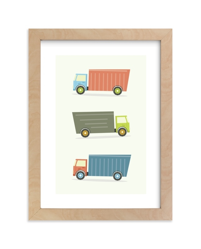 Moving Trucks Children's Art Print - Image 0