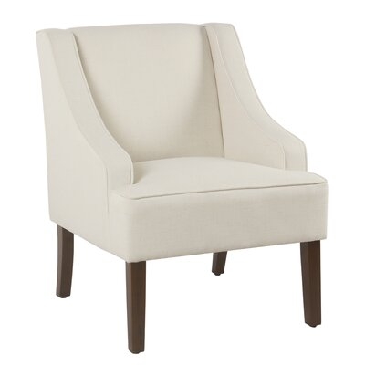 Lacombe 25" Wide Polyester Wingback Chair - Image 0