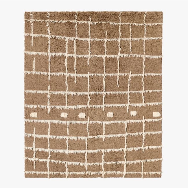 Madeo Handwoven Taupe New Zealand Wool Area Rug 8'X10' - Image 0