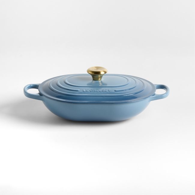 Le Creuset ® 3.75-Qt. Chambray Enameled Cast Iron Covered Oval Casserole Dish - Image 0