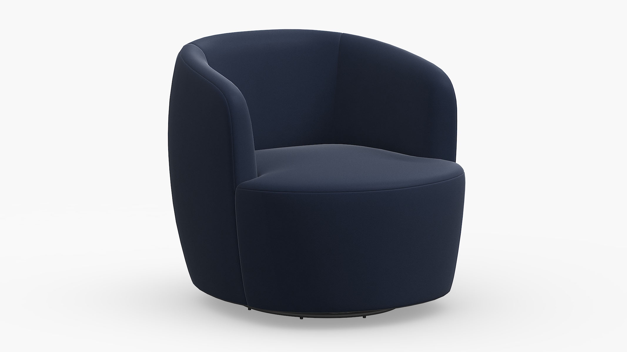 Tub Swivel Chair, Navy Classic Velvet - Image 0
