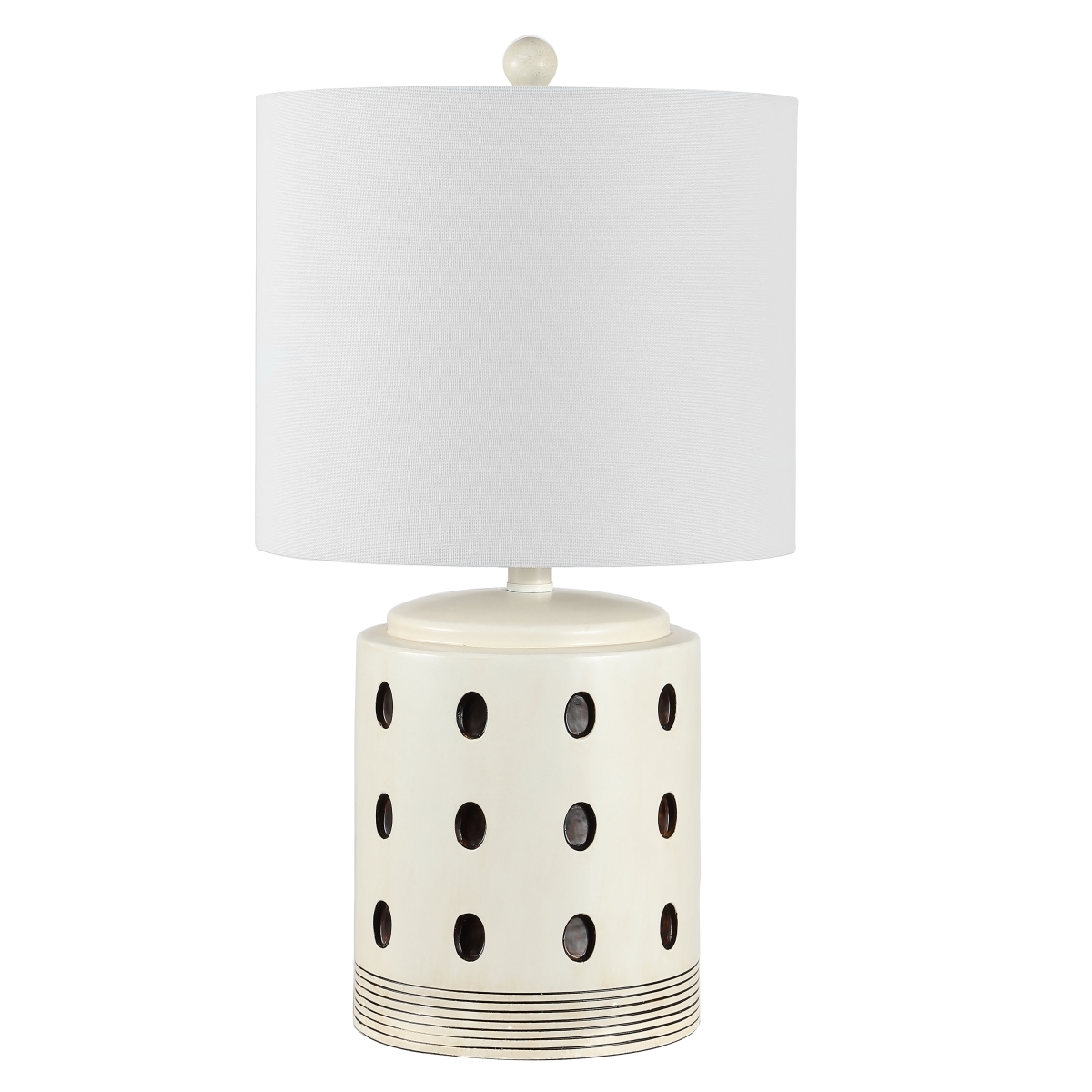 Lenis 22" Table Lamp - Cream/Black - Safavieh - Image 2