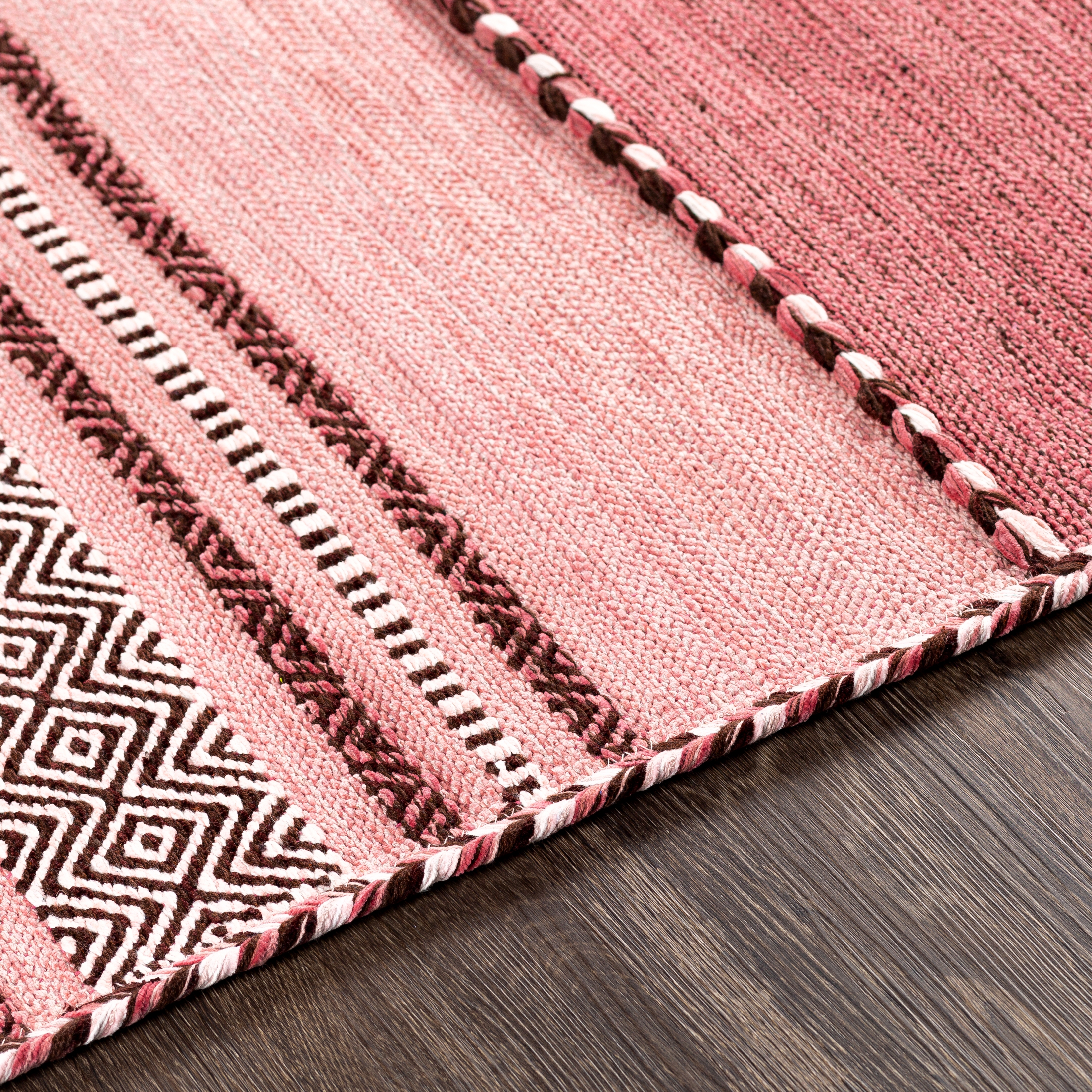 Trenza Pink Indoor 8' x 10' Handmade Rug - Image 3