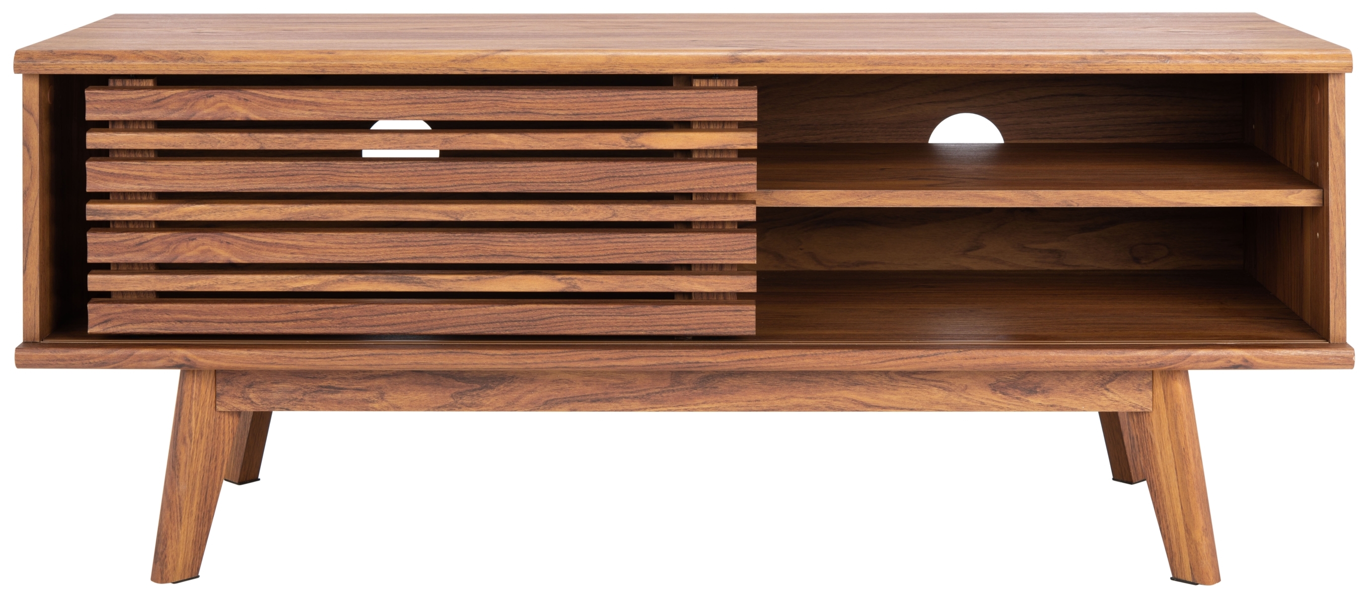 Aurelio 1 Shelf Media Stand - Walnut - Safavieh - Image 0