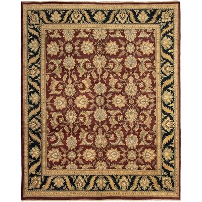 One-of-a-Kind Sedgerock Hand-Knotted 2010s Jaipur Dark Burgundy/Yellow 11'1" x 14'9" Wool Area Rug - Image 0
