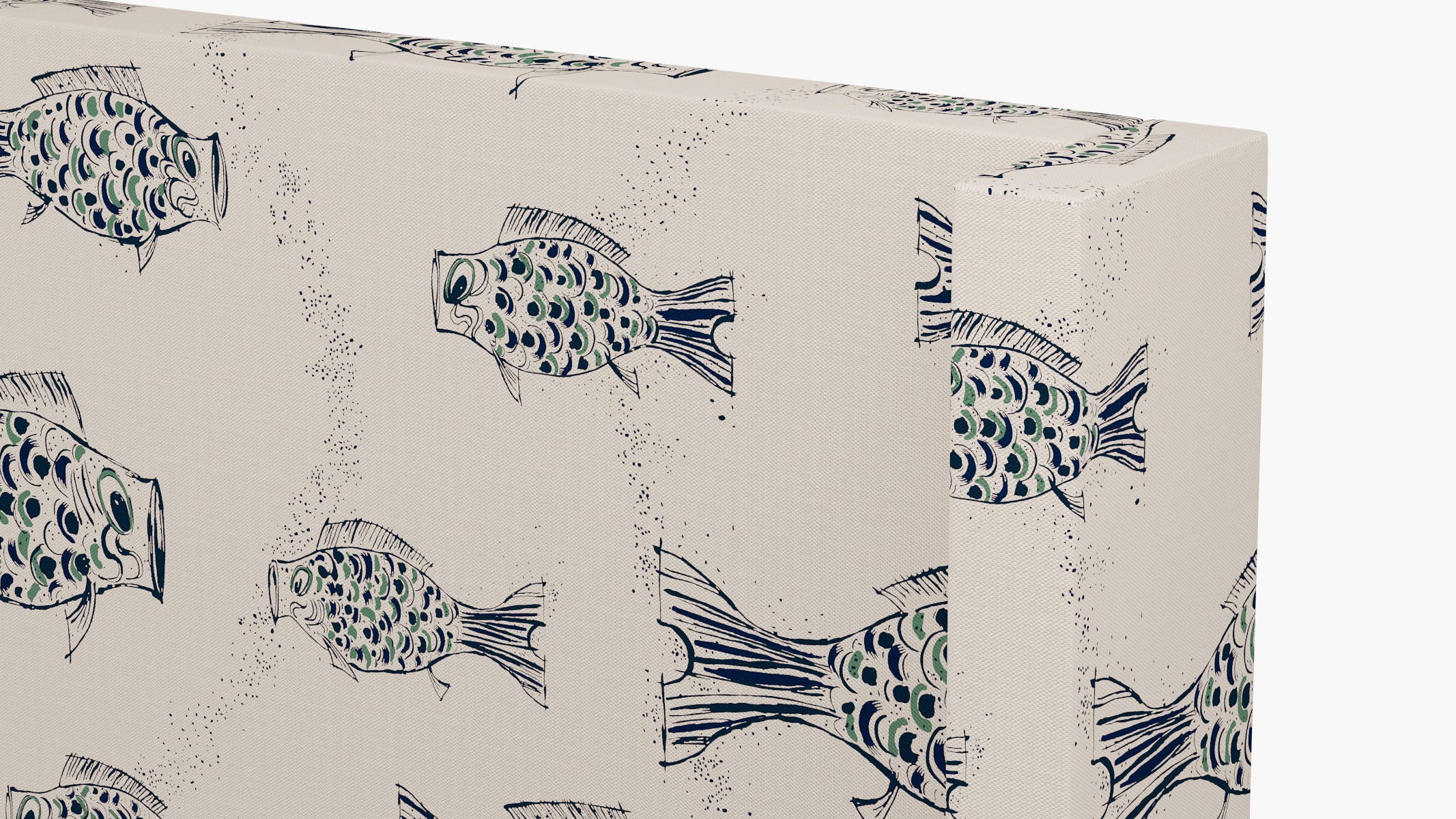 Modern Wingback Headboard, Canvas Sakana, King - Image 2