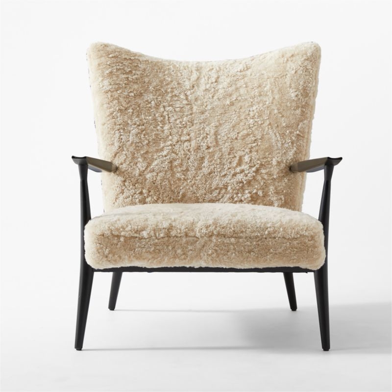 Pull-Up Shearling Lounge Chair Model 1321 - Image 0