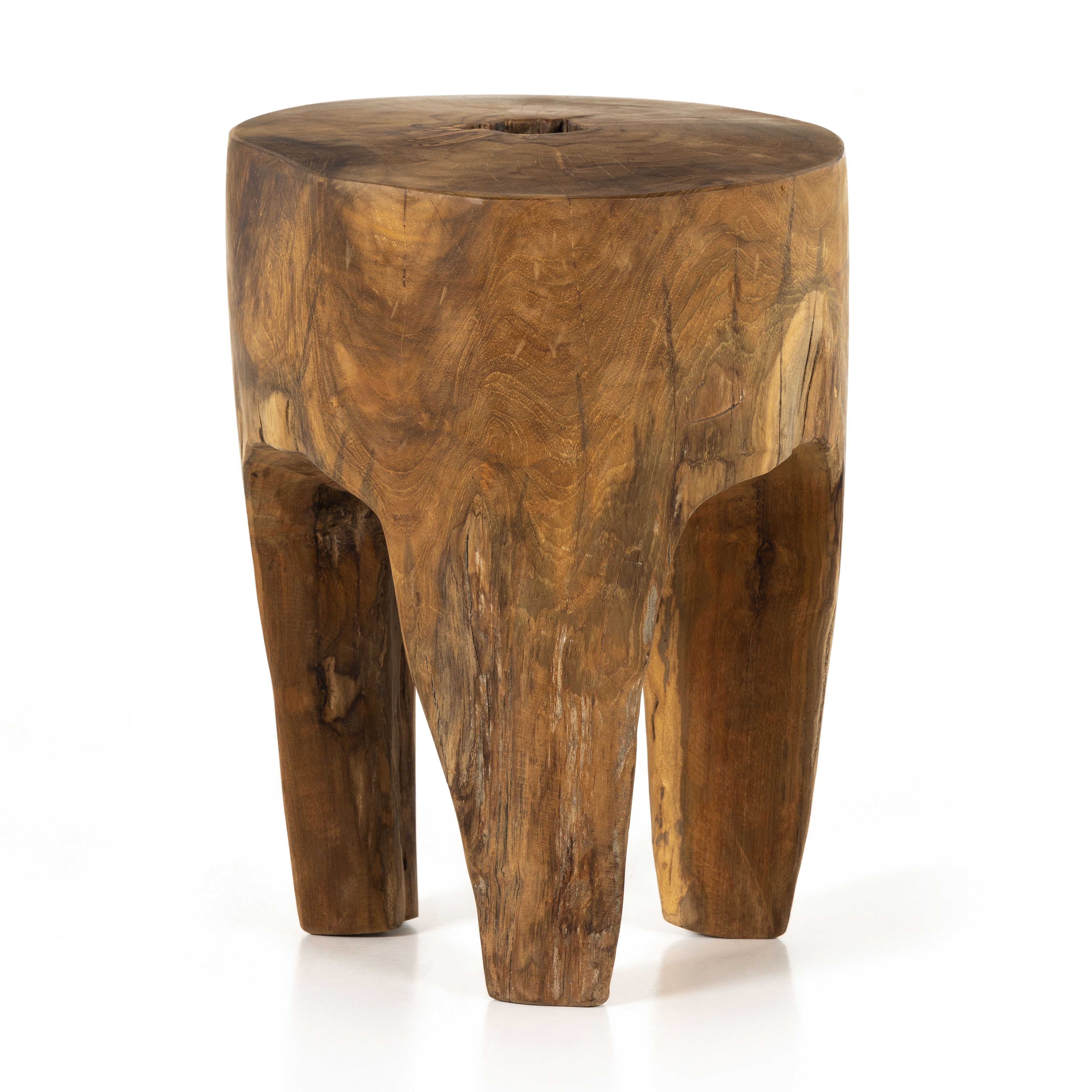Kyra Outdoor End Table-Rustic Teak - Image 3