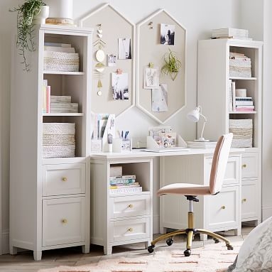 Lustre Velvet Dusty Blush Airgo Swivel Desk Chair, In-Home Delivery - Image 1
