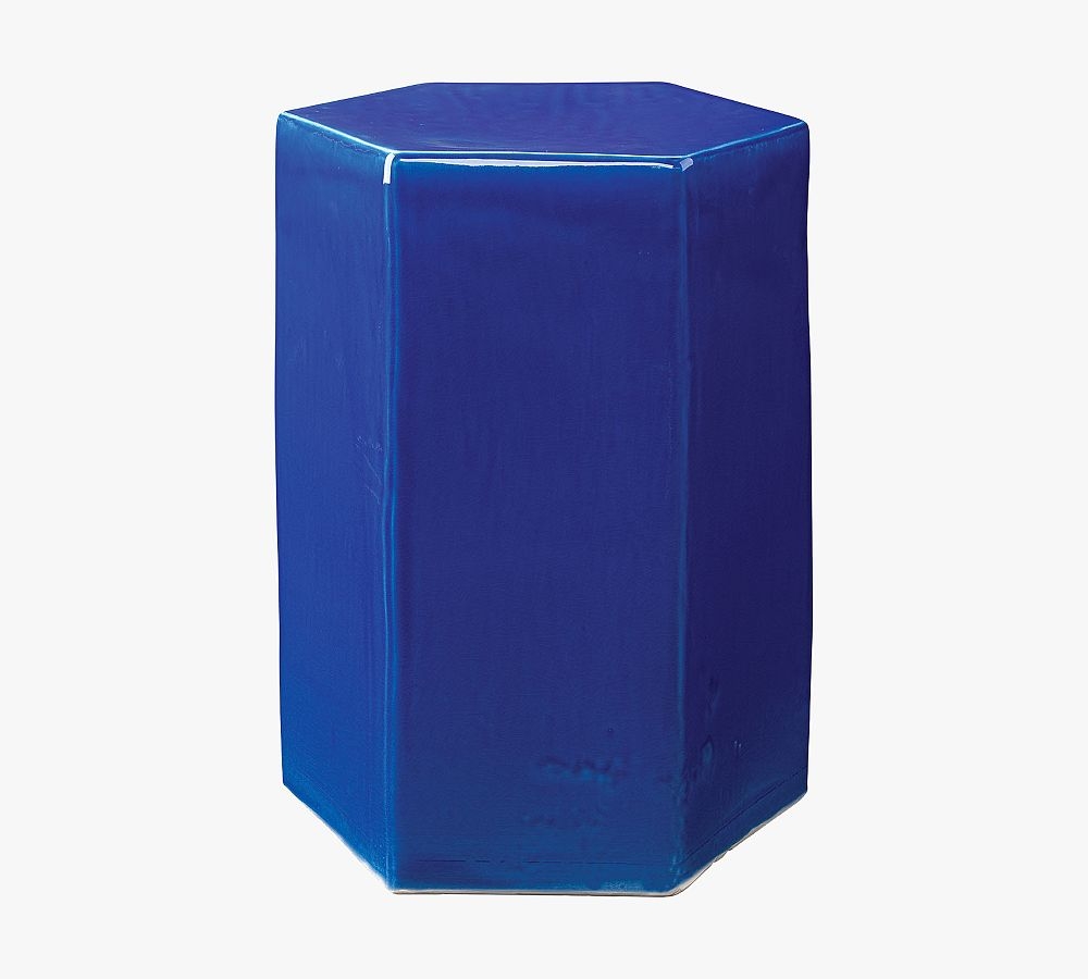 Croft Ceramic Side Table, Blue, Large - Image 0