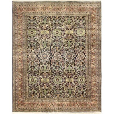 One-of-a-Kind Nayini Hand-Knotted 2000s Tabriz Brown 8' x 10' Wool Area Rug - Image 0