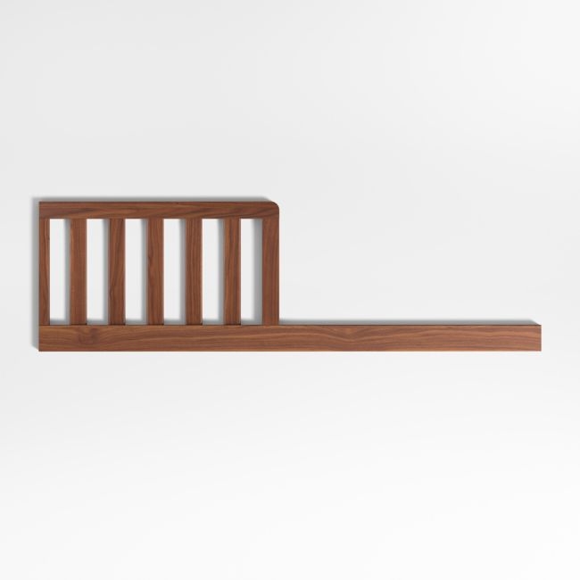 Tatum Walnut Mid-Century Wood Toddler Bed Rail - Image 0