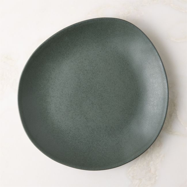 Selene Green Stoneware Dinner Plate - Image 0