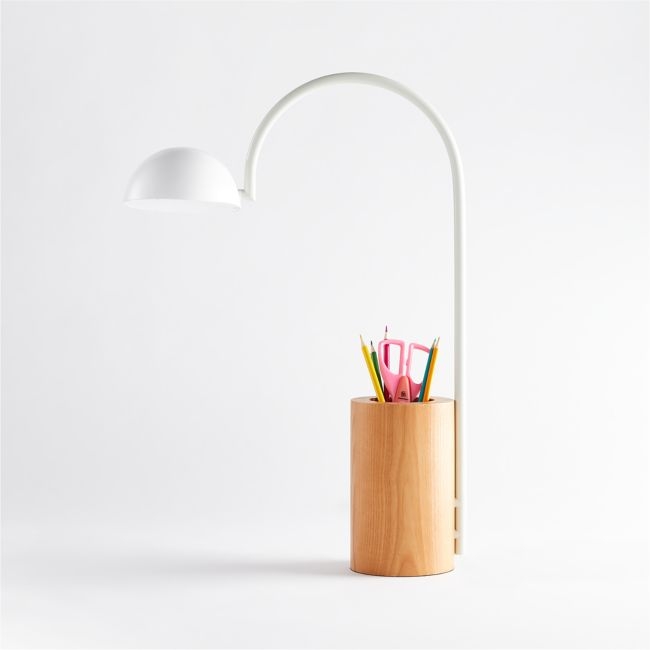 Bug Kids White Desk Lamp with Pencil Cup - Image 0
