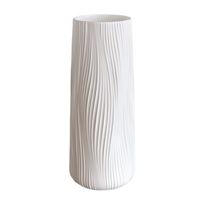 Abbygael Ivory 12.1" Porcelain Table Vase - Image 0