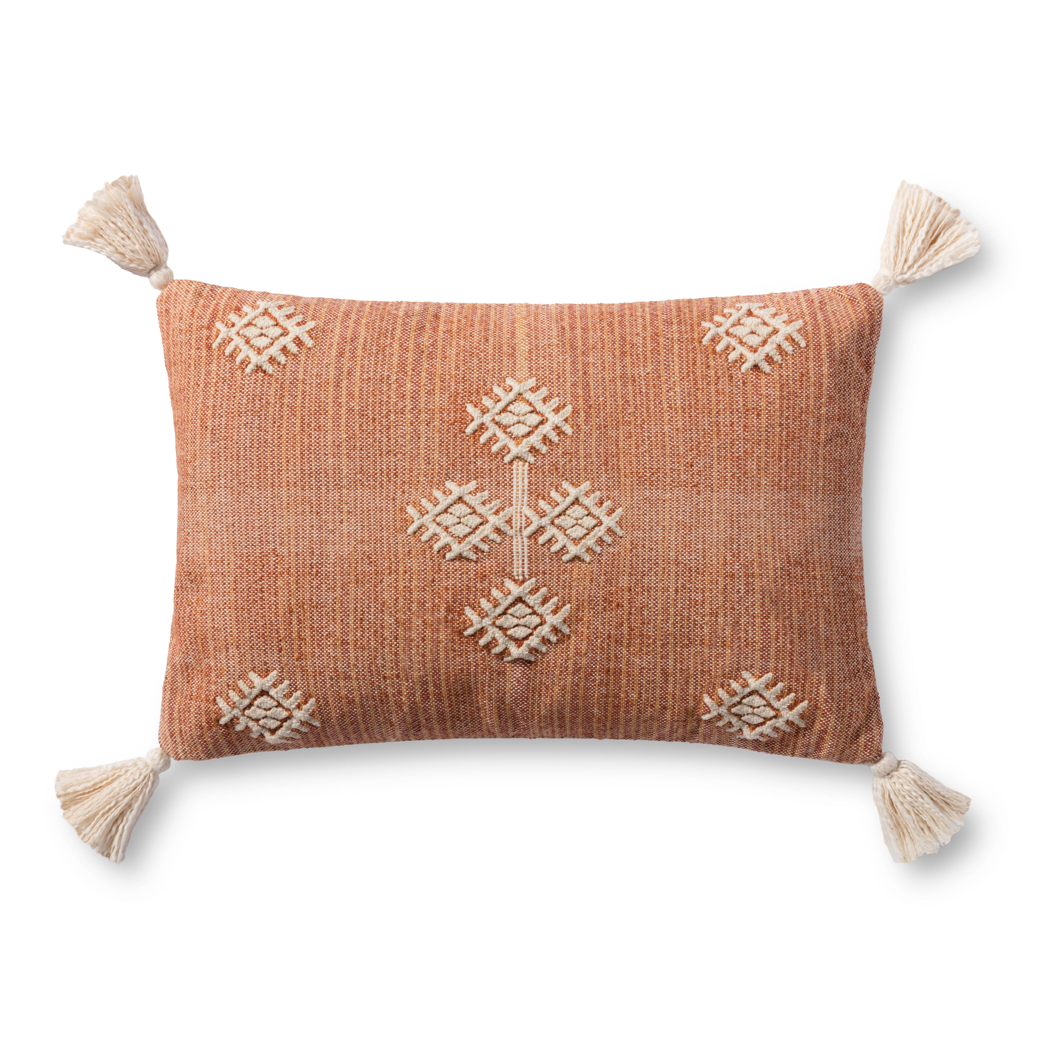 PILLOWS P4146 RUST / MULTI 13" x 21" Cover w/Down - Image 0