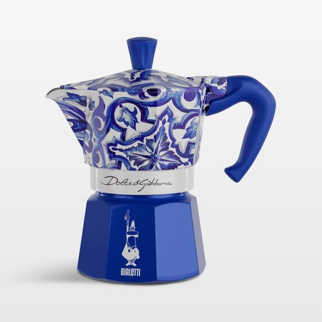 Bialetti Moka Dolce & Gabbana Blu Mediterraneo 3-Cup Espresso Maker - Image 0