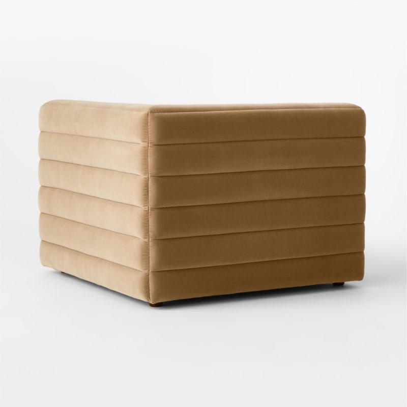 Strato Camel Velvet Corner Chair - Image 4