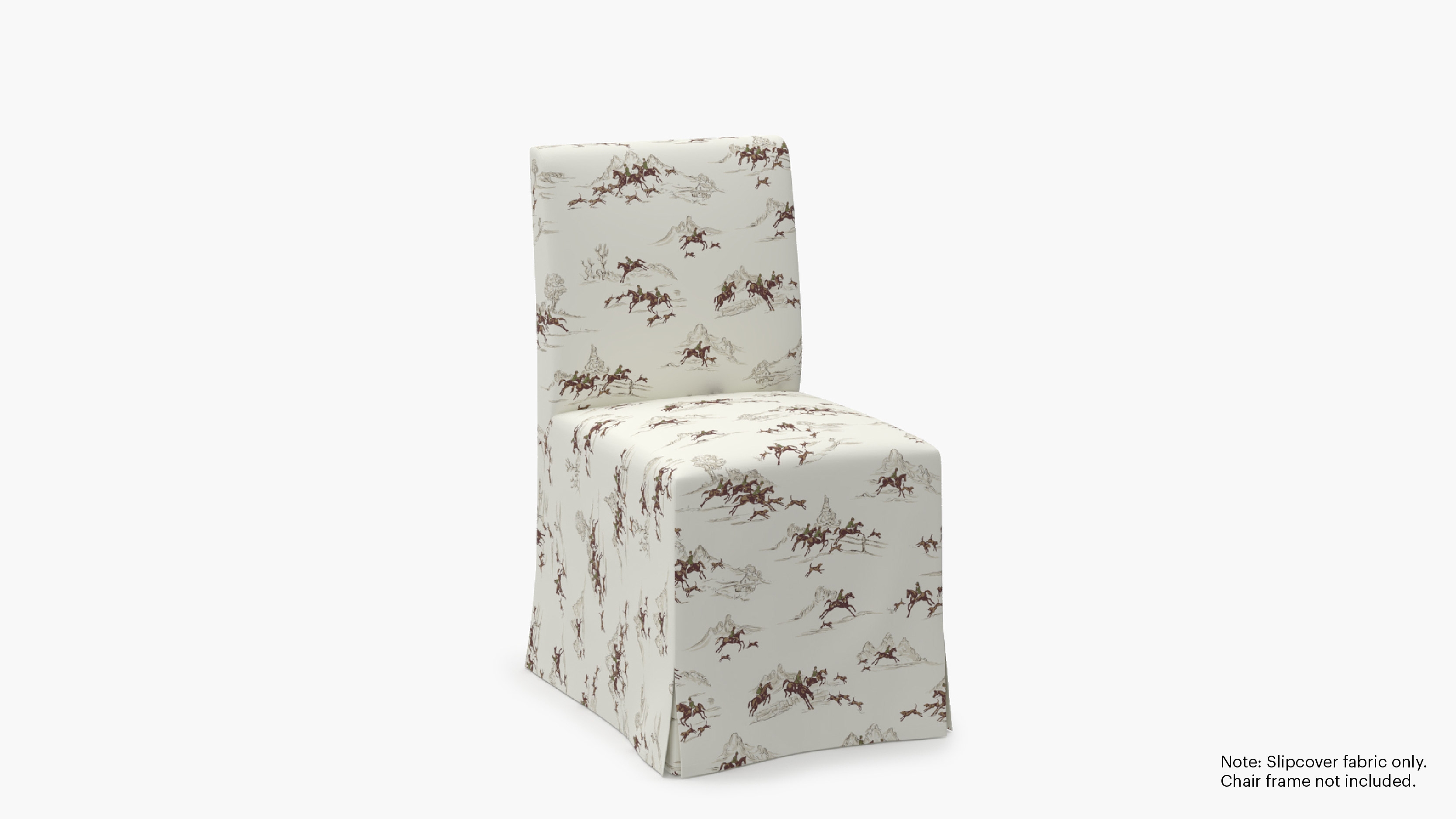 Slipcovered Signature Dining Chair - Cover Only, Green Cotswold Hunt - Image 1