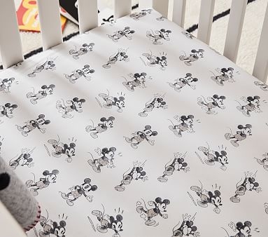Disney Mickey Mouse Organic Crib Fitted Sheet, Multi - Image 3