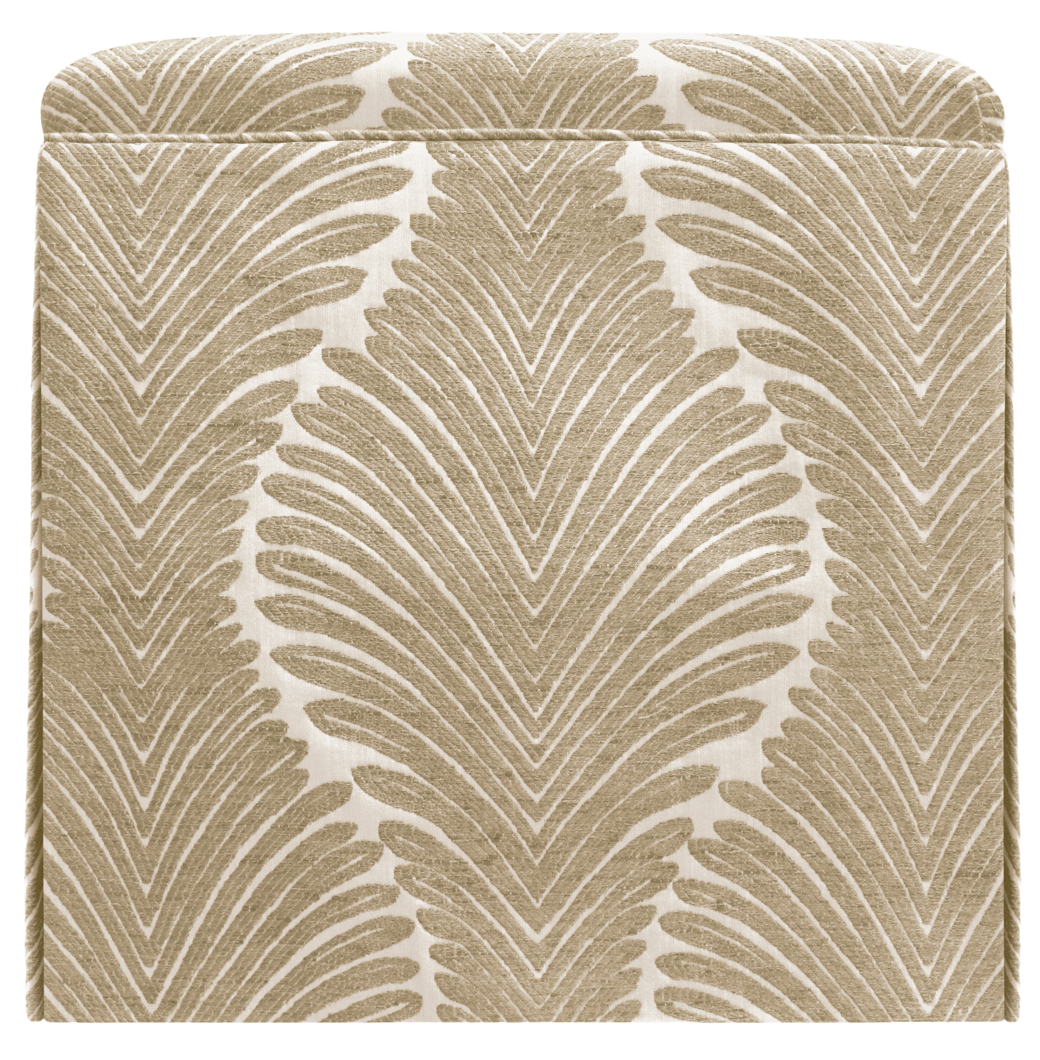 THE SKIRTED OTTOMAN :: MUSGROVE CHENILLE // NATURAL - BY THE YARD - Image 0