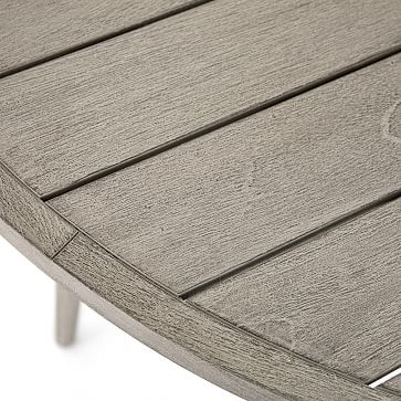 Wood & Rope Outdoor Dining Table 48", Weathered Gray - Image 3