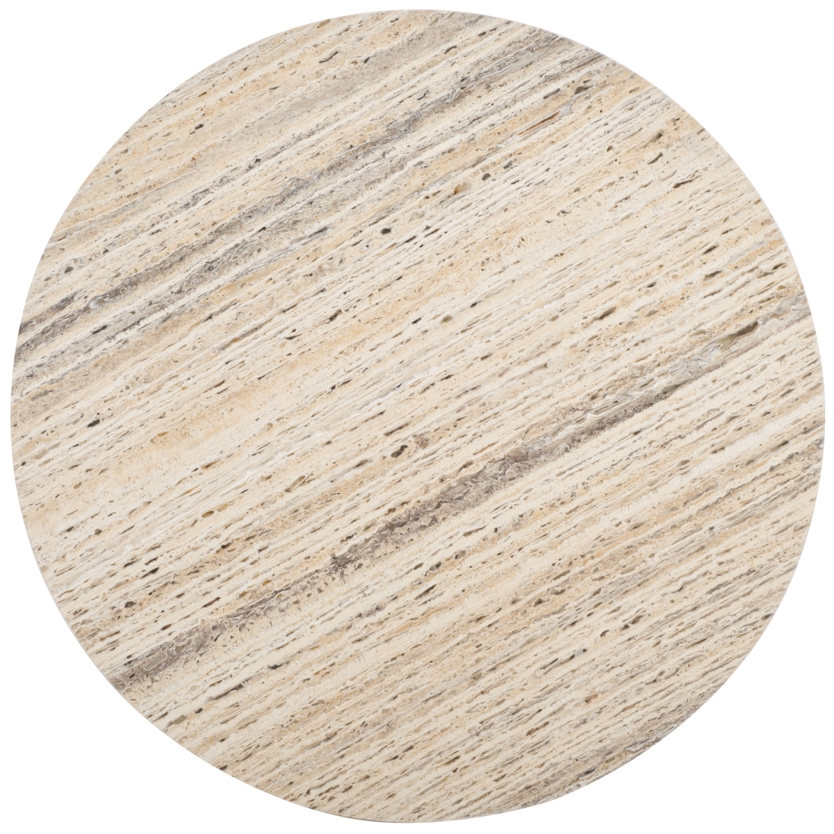 Shayna Travertine Coffee Table - Travertine/Black - Image 5