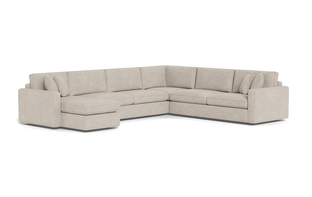 James 4-Piece 5-Seat Corner Chaise Sectional Left with Storage - Image 1