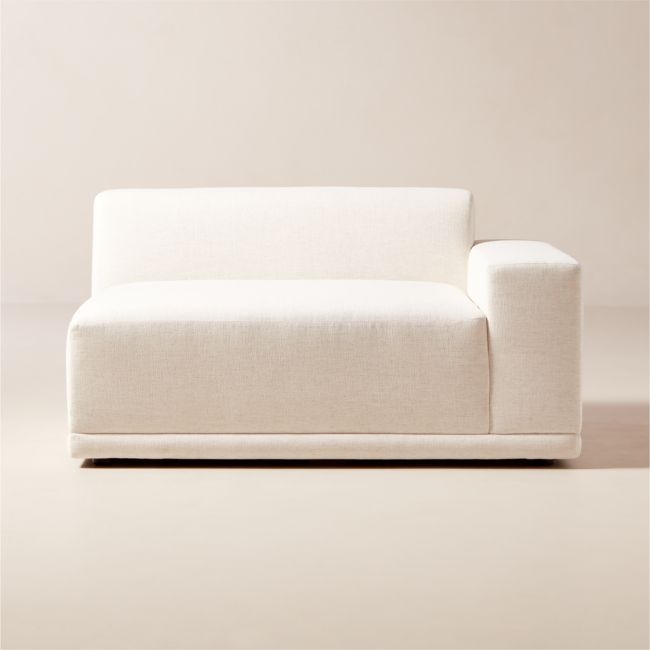 Faible White Performance Fabric Right-Arm Chair - Image 0