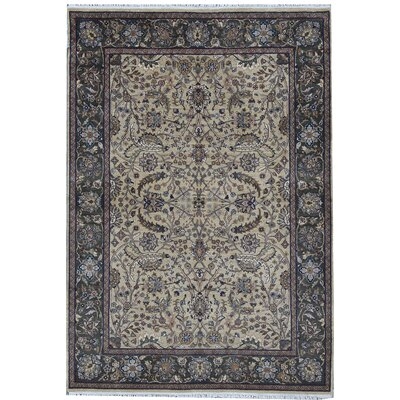 One-of-a-Kind Bikaner Hand-Knotted Beige 5'1" x 7'4" Wool Area Rug - Image 0