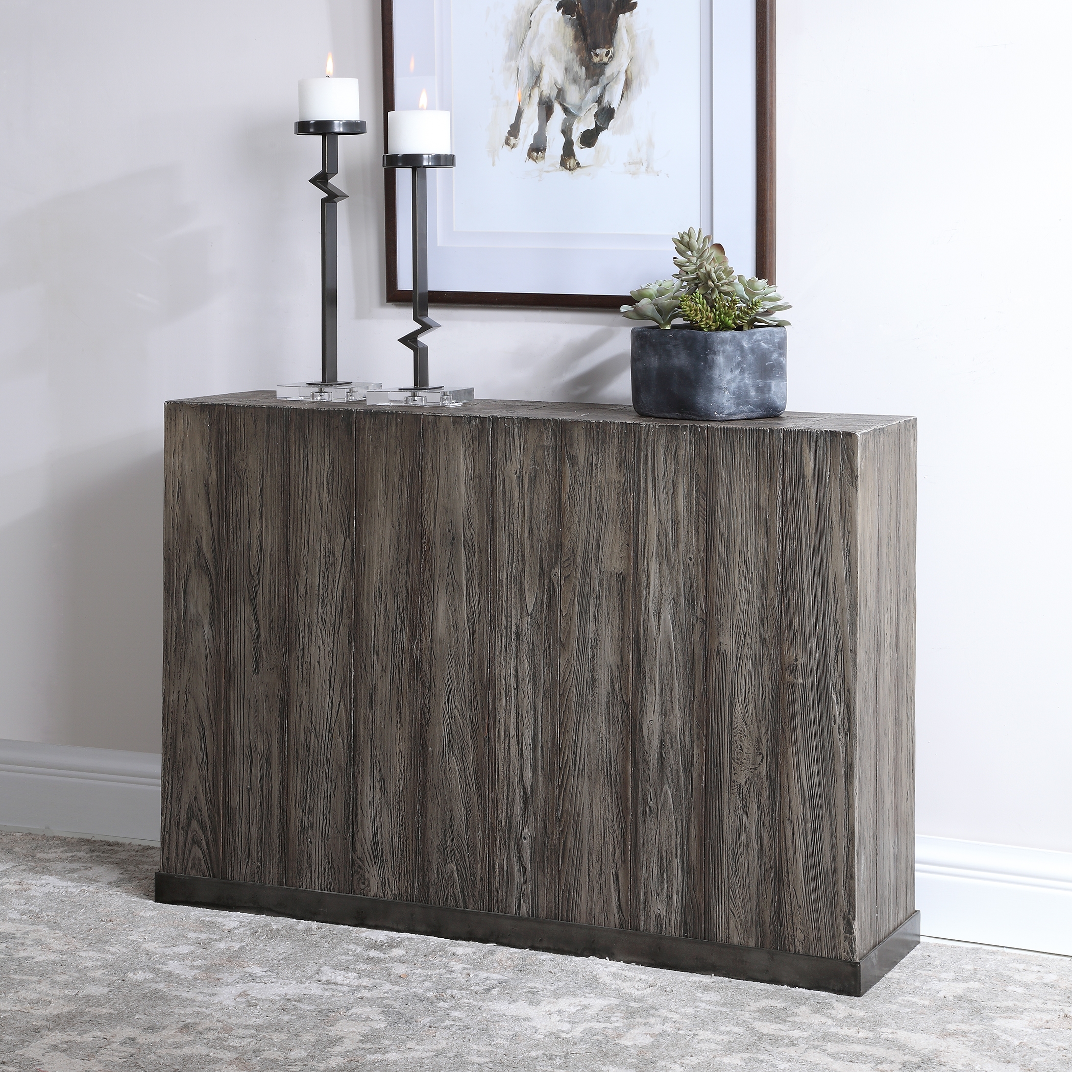 Latham Reclaimed Wood Console Table - Image 1