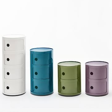 Kartell Componibili, 4 Tier Storage Unit, Acrylonitrile Butad, Blue - Image 1
