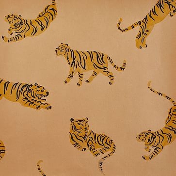 Tigers Kraft Wallpaper by Nathan Turner, Black - Image 3