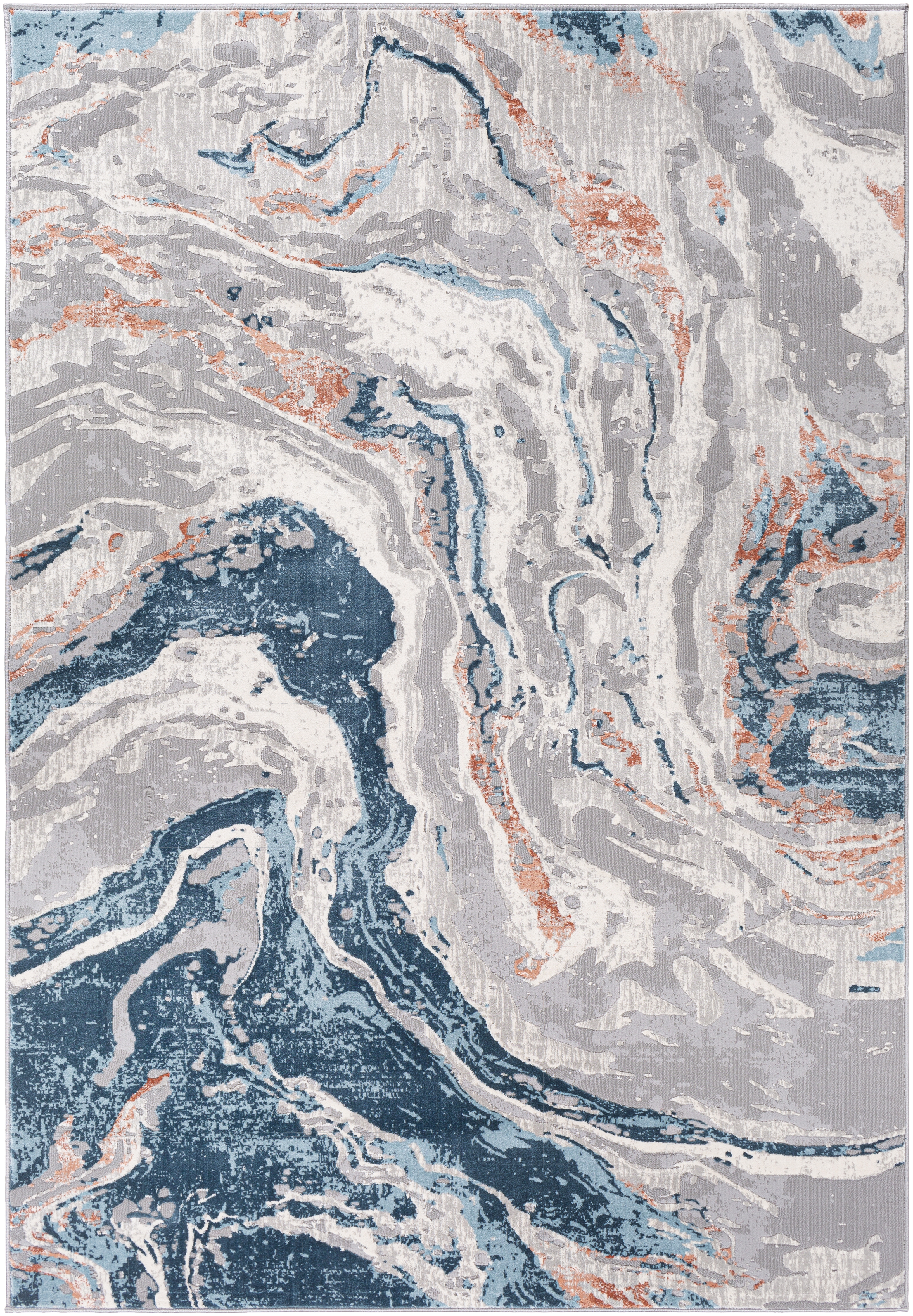 Tibetan Gray Indoor 8'10" x 12'4" Machine Woven Rug - Image 0