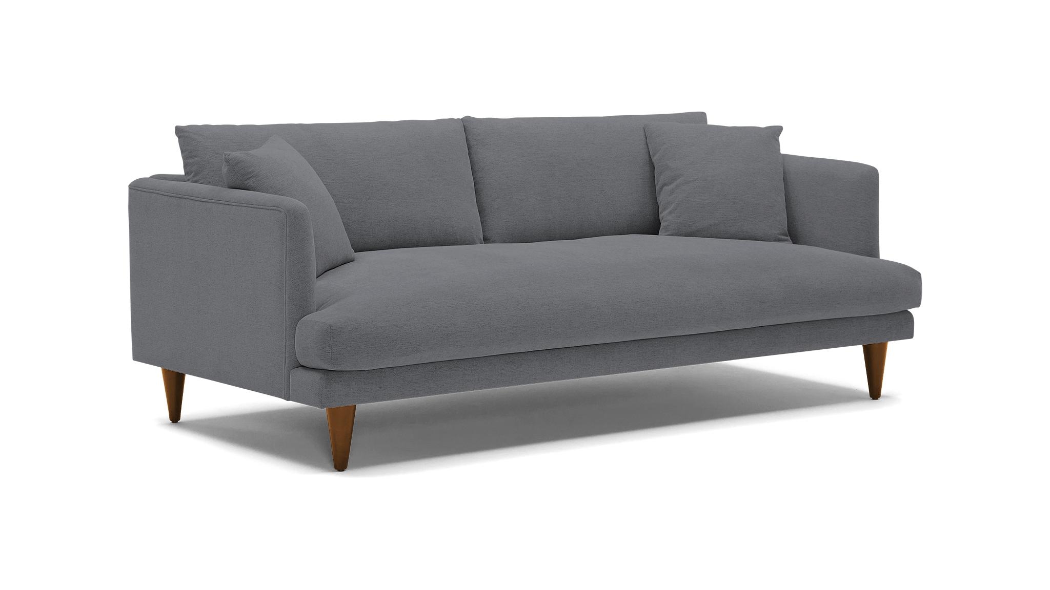 Gray Lewis Mid Century Modern Sofa - Essence Ash - Mocha - Cone - Image 1