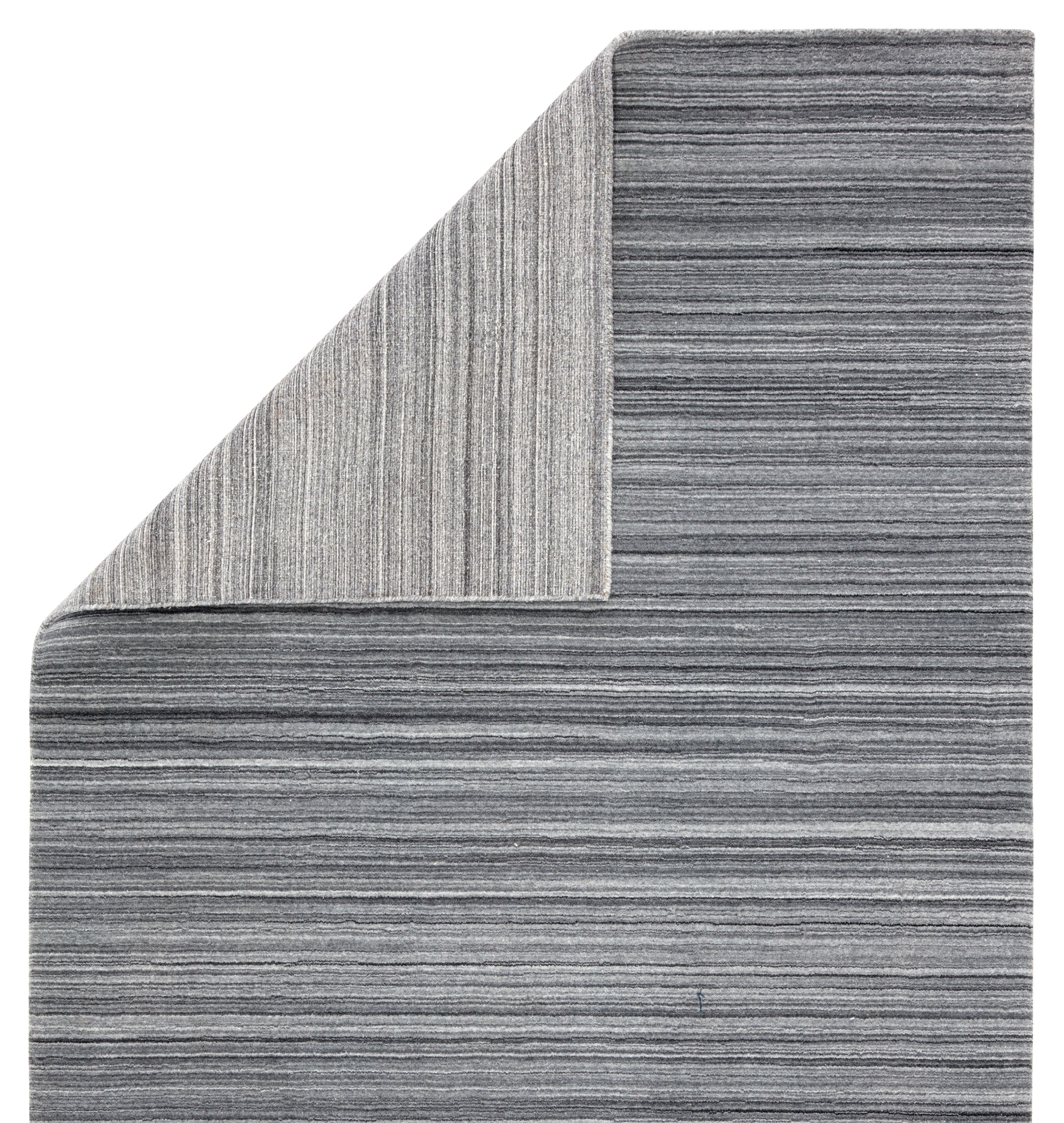 Tundra Handmade Solid Dark Gray/ Silver Area Rug (9'X12') - Image 2