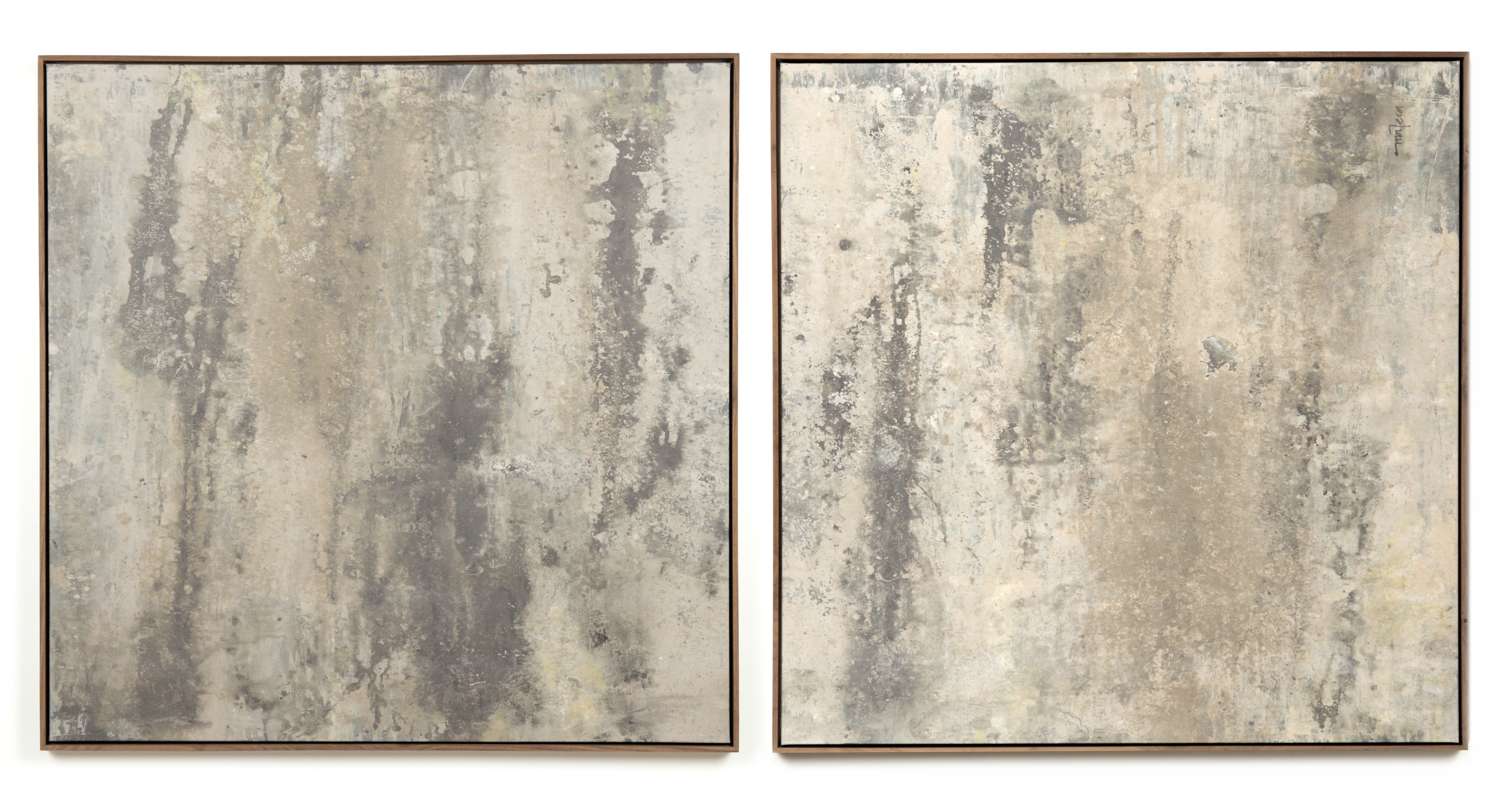 Penumbra Diptych by Matera - Rustic Walnut Floater - Image 0