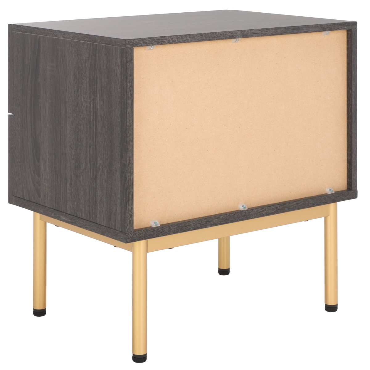 Axelle 2 Drawer Nightstand - Distressed Black / Gold - Safavieh - Image 8