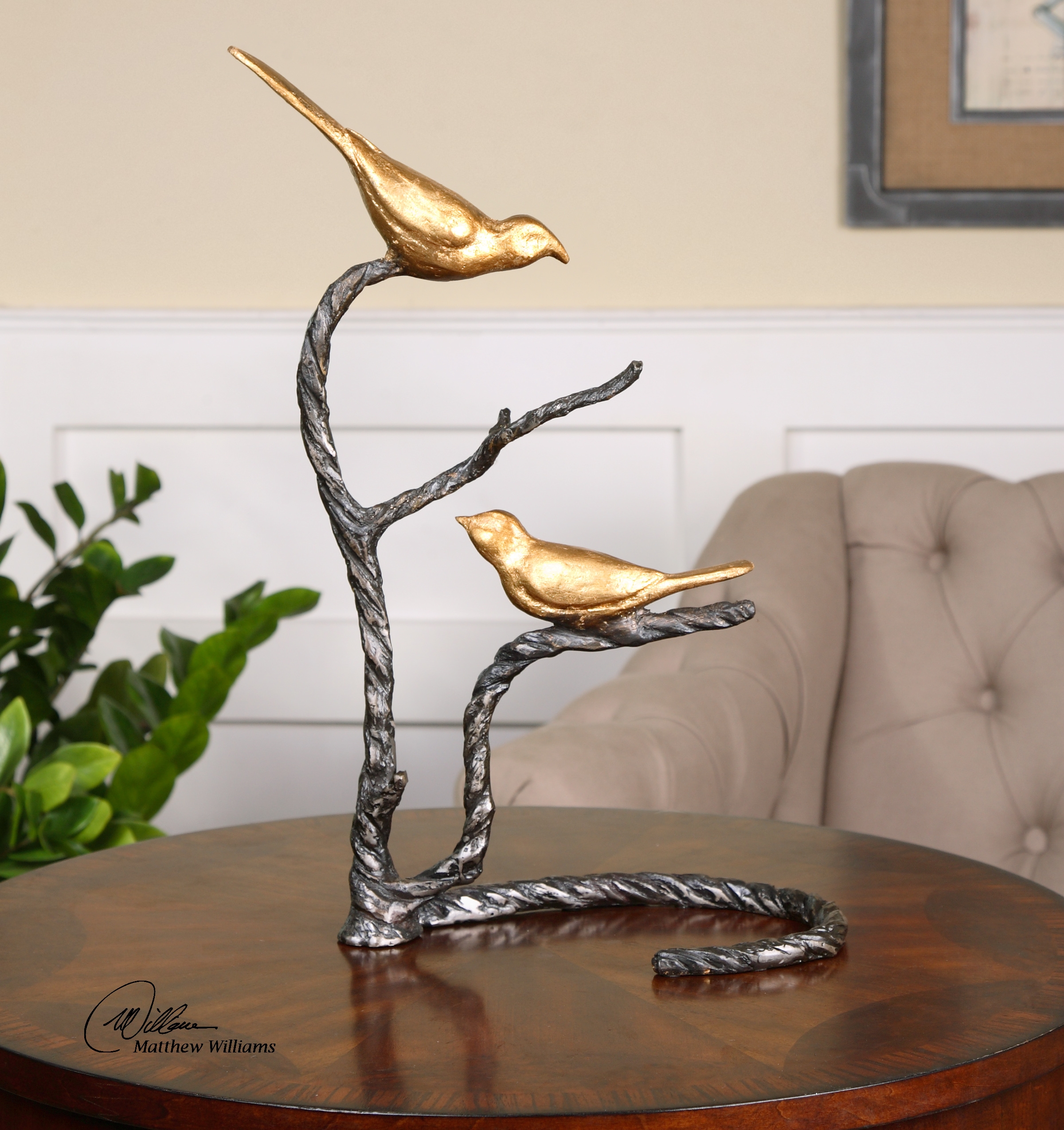 Birds On A Limb Sculpture - Image 0
