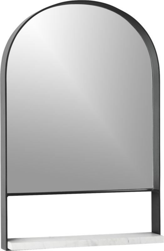 Hugh Wall Mirror with Marble Shelf 24"x36.25" - Image 3