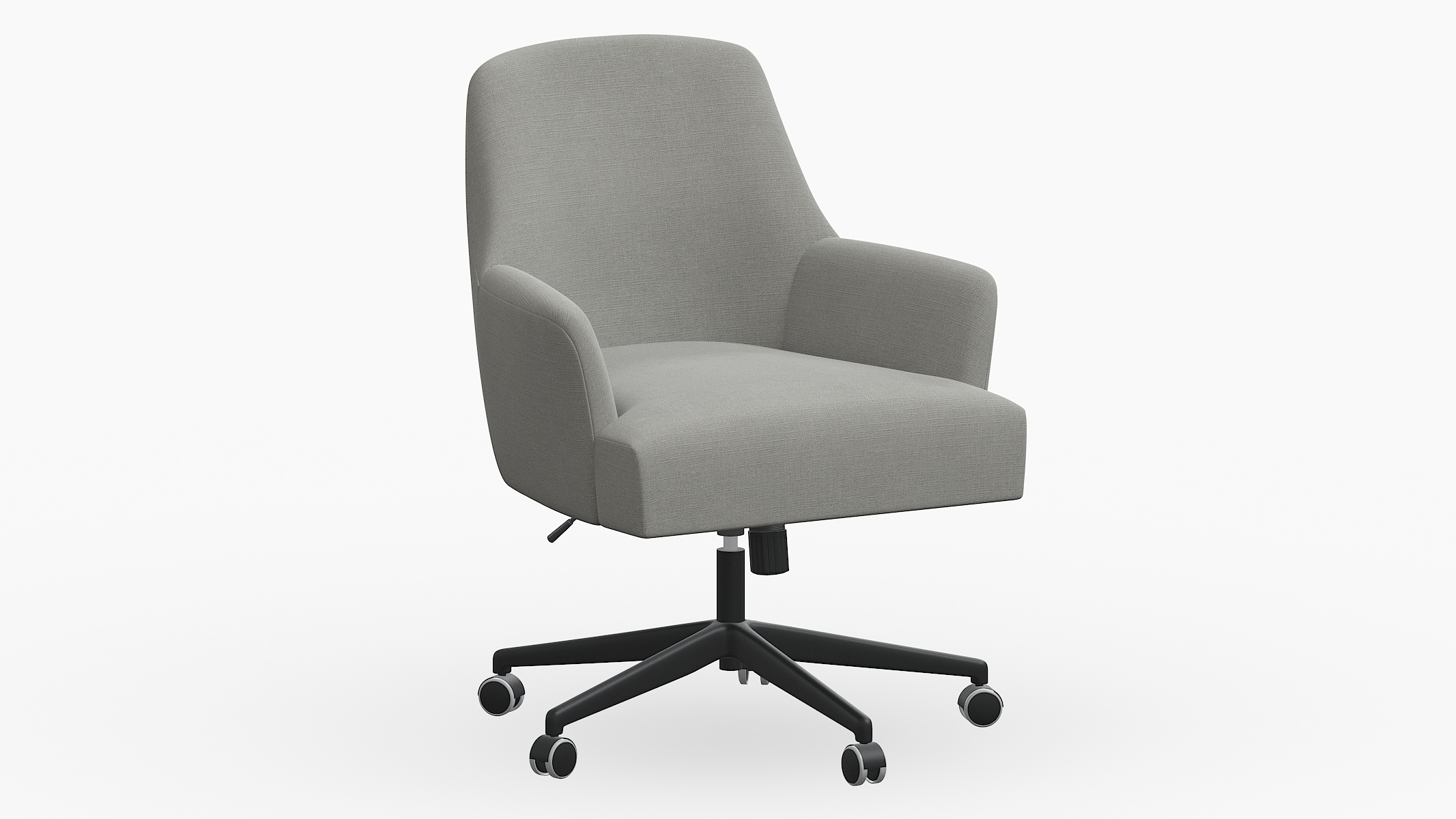 Modern Task Chair, Grey Linen - Image 0
