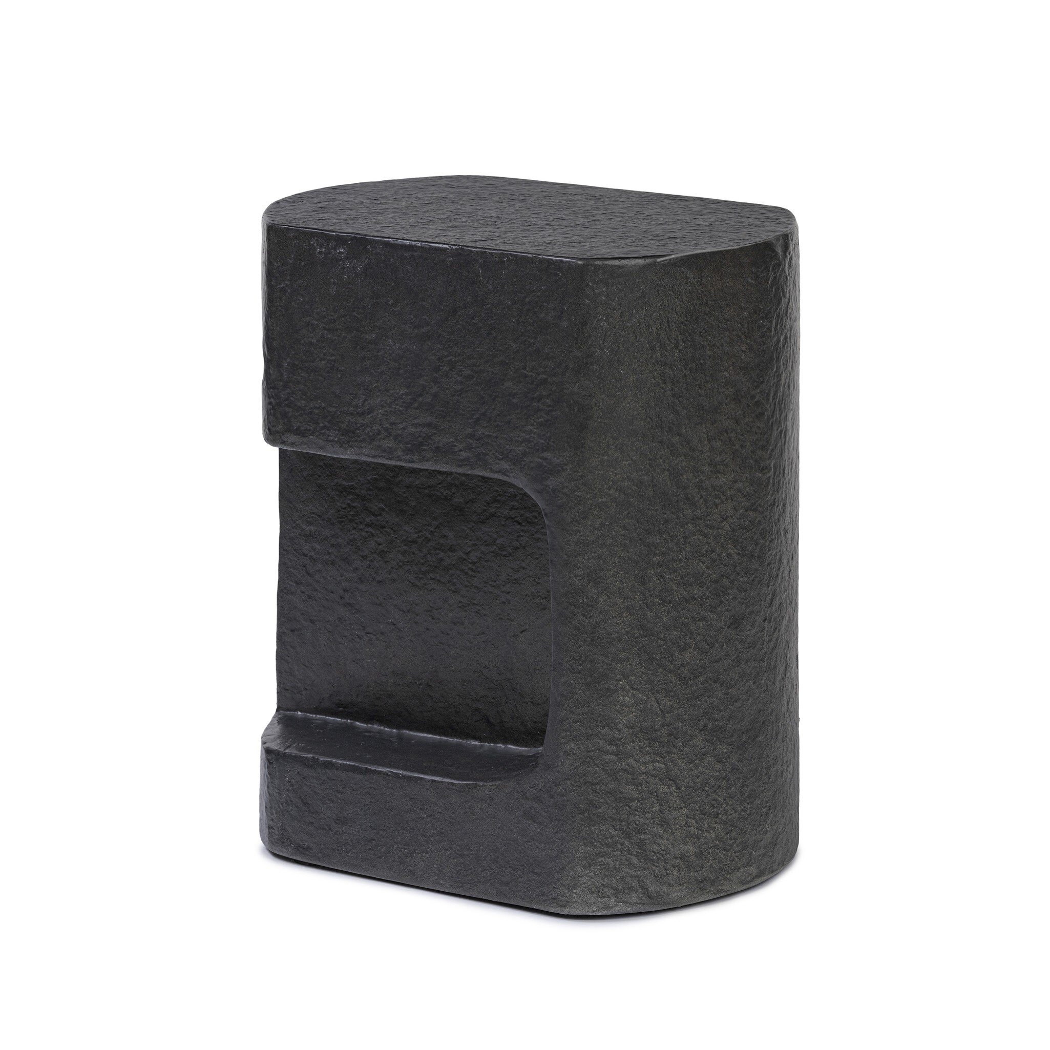 Clementine End Table - Distressed Graphite Concrete - Image 1