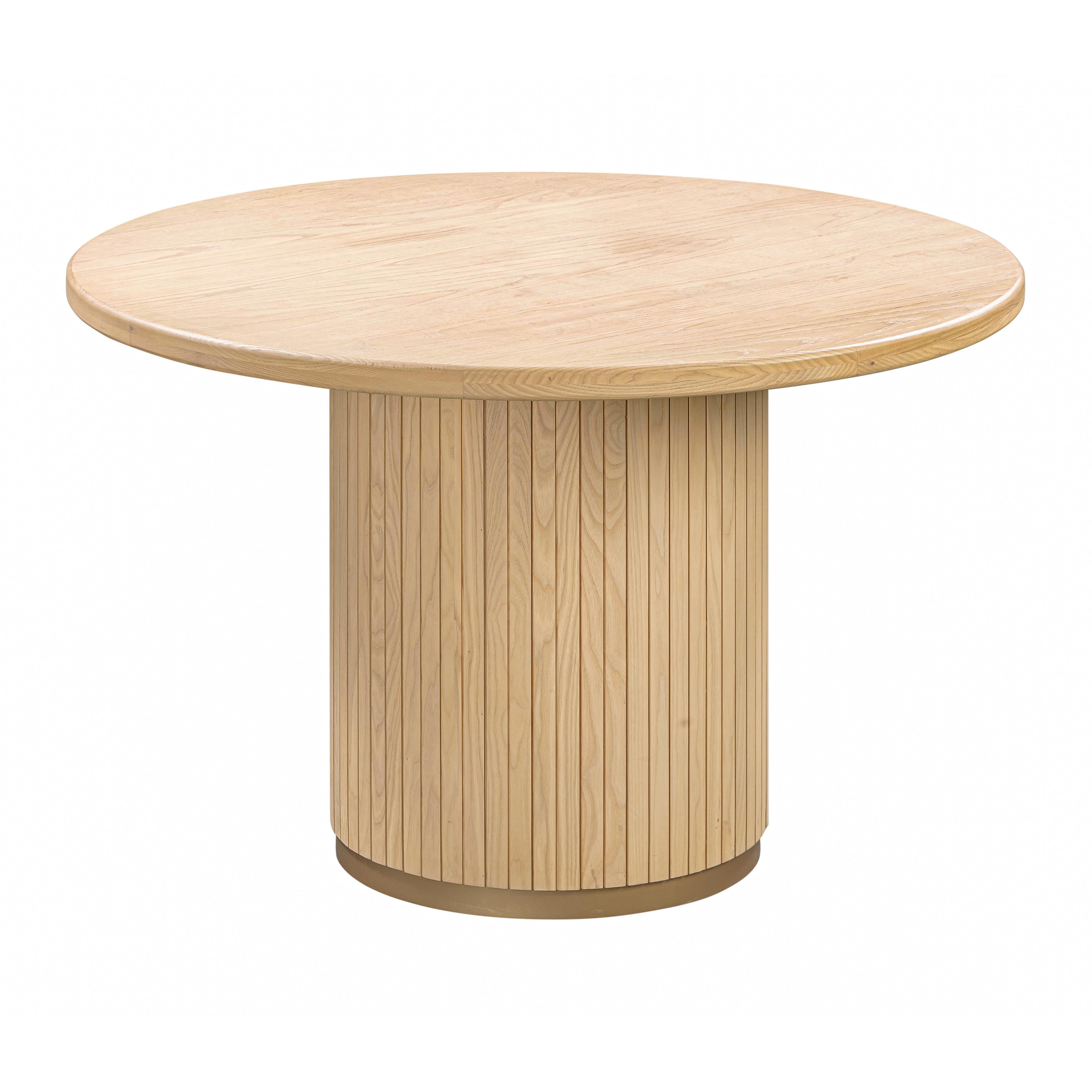 Chelsea Natural Oak Wood Round Dining Table - Image 1
