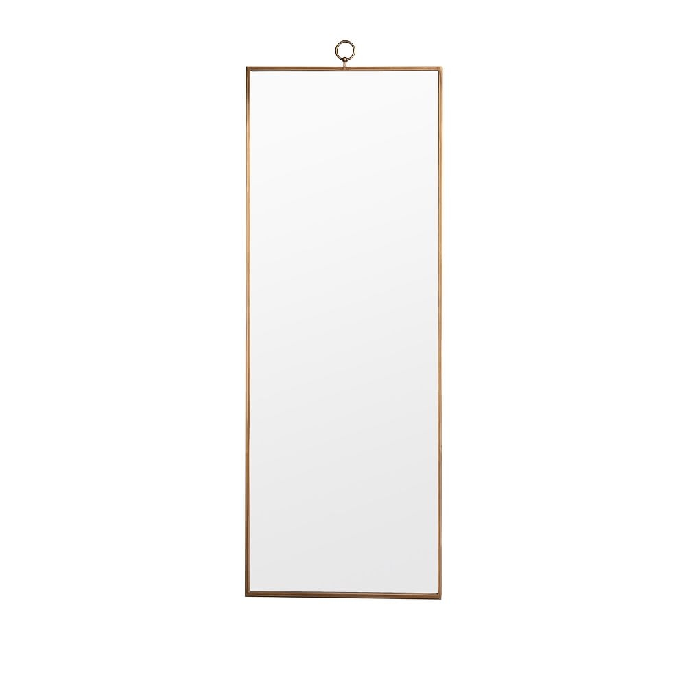 Metal Framed Antique Gold Floor Mirror, 24"x64.75" - Image 0