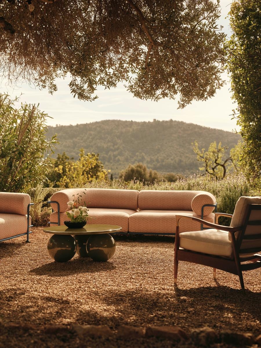 Gaspard 3 Seater Outdoor Sofa, Pierre Frey, Cassis, US - Image 0