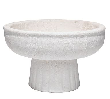 Ensley Pedestal Vase, Small, White - Image 0