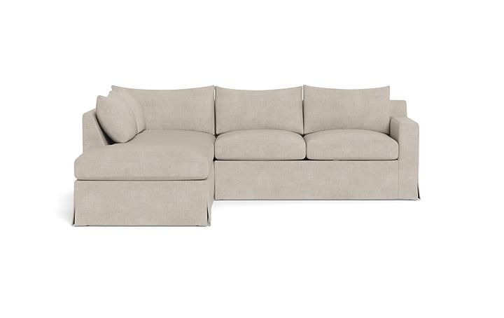 Sloan Slipcovered 3-Seat Left Bumper Sectional - Image 0
