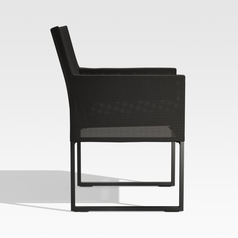 Dune Black and White Outdoor Dining Arm Chair - Image 2